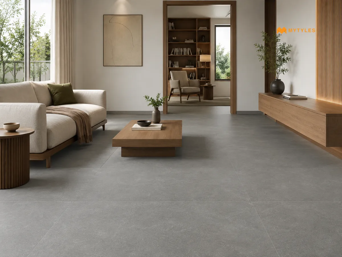 Matt Marble-Look Floor Tiles